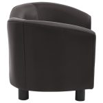 vidaXL Dog Sofa Brown 26.4"x16.1"x15.4" Faux Leather